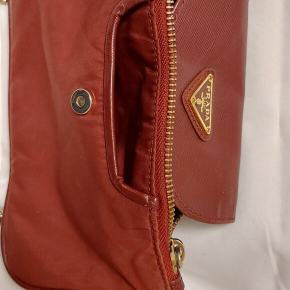 Prada Cherry Red Tessuto Sling Bag - Picture 10 of 11